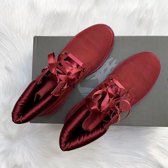 Timberland Premium 6” Waterproof Burgundy Boots - Picture 4 of 6